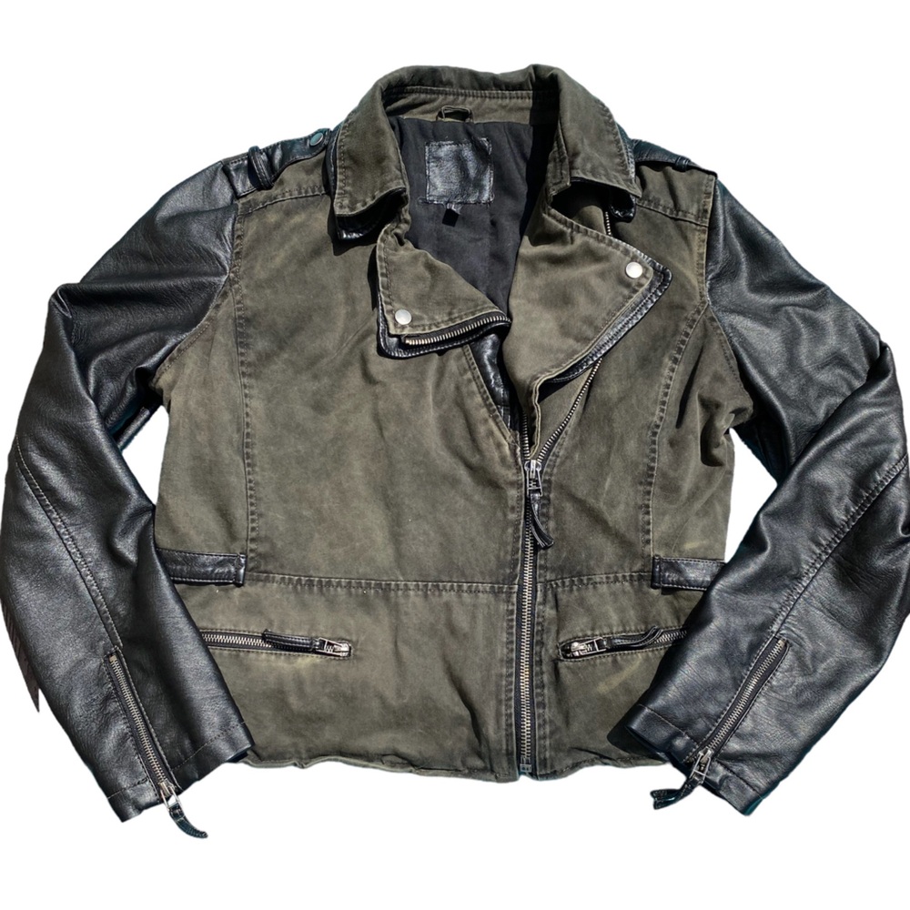 Max Studio Faux Leather Jacket Size Large